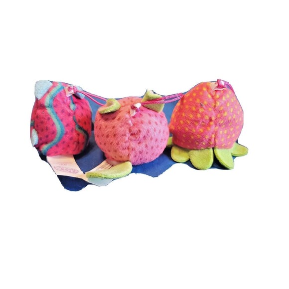 Pinki Pops Small Mini Plush Octopus Tickles. Kuma The Bear & Squirrel Watermelon - Picture 2 of 10